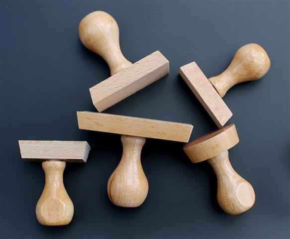 10 Timbres En Bois Pour Argile Et Pâtisserie - Motifs Fleur, Diamètre 1,5 Cm, DIY Créatif